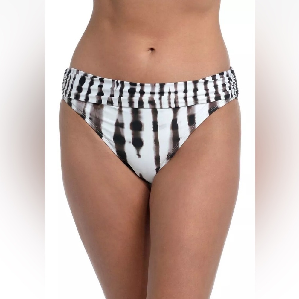 La Blanca Women Shirred Band Hipster Bikini Bottom New With Liner Size 6